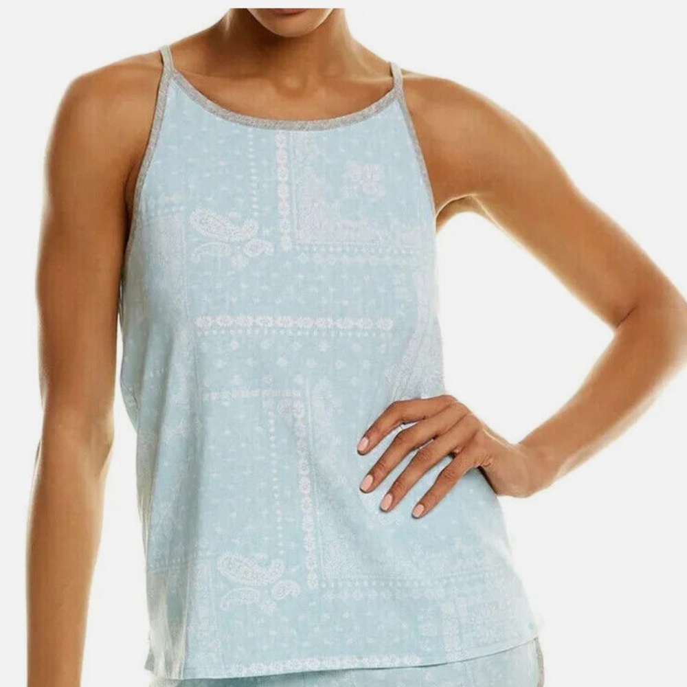 Splendid Light Blue Bandana print Sleepwear Top and shorts